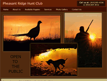 Tablet Screenshot of pheasantridgehuntclub.com